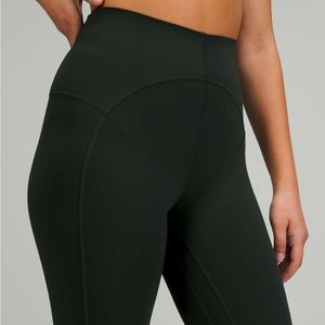lululemon unlimit tight (align material) nulu 25”. size 4. rainforest green